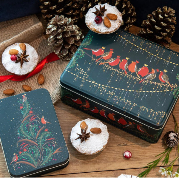 Robin Square Biscuit Tin