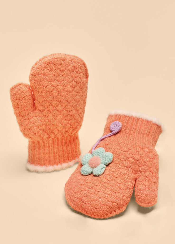 Powder Pals Mittens - Perfect Pansy, Coral