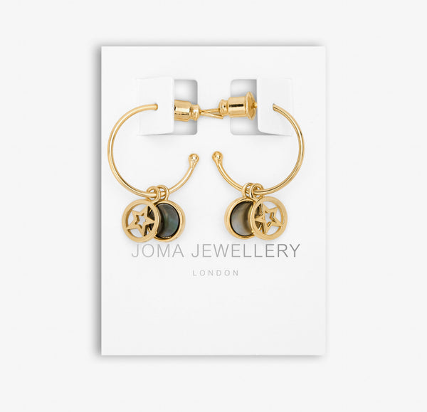 Joma Jewellery Perla Abalone Pearl Star Hoop Earrings