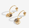 Joma Jewellery Perla Abalone Pearl Star Hoop Earrings