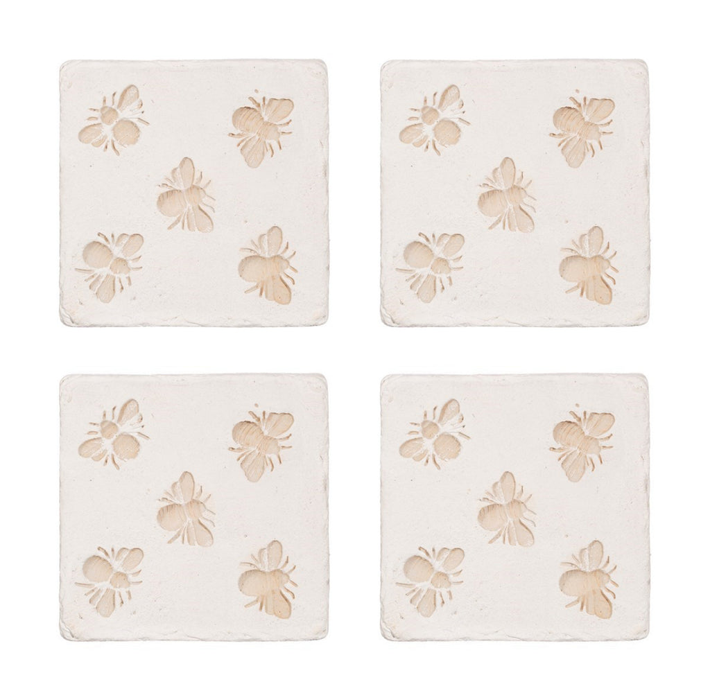 Bee Imprint Coasters - Set Of 4