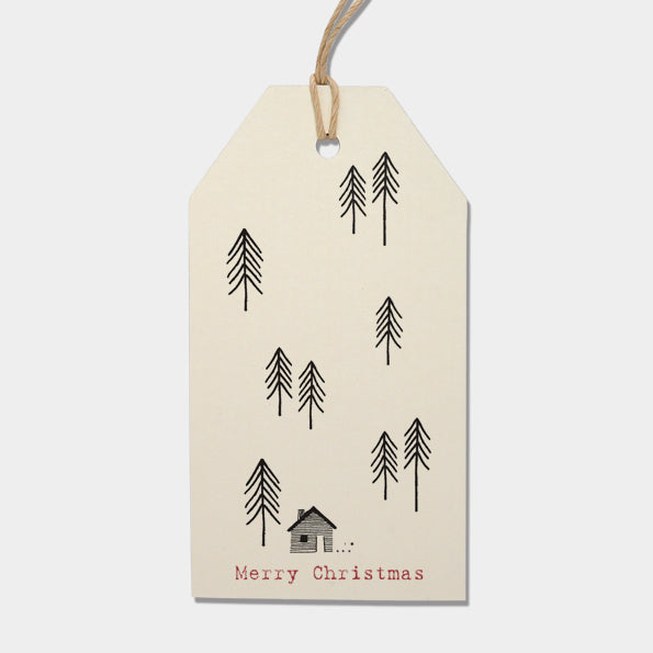 East Of India Cream Fir Trees & House