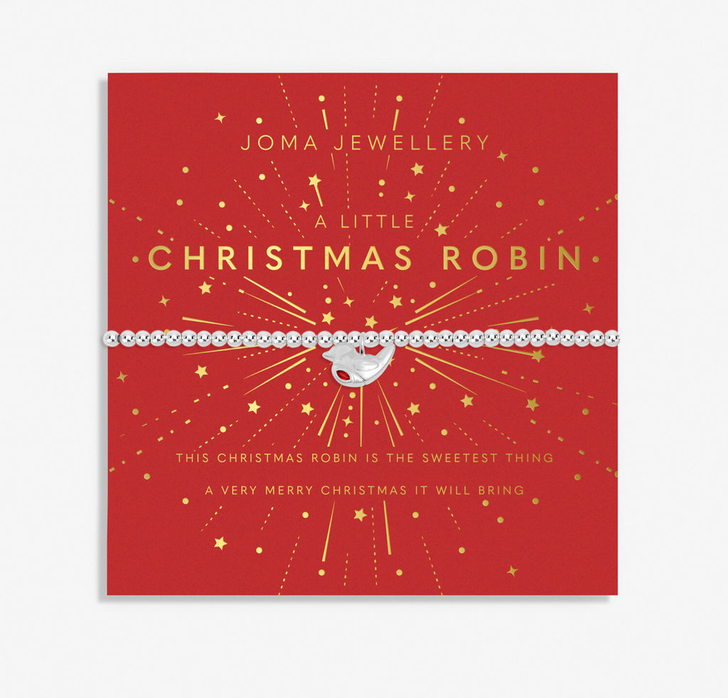 Joma Jewellery 'Christmas Robin' Kids' Christmas A Little Bracelet