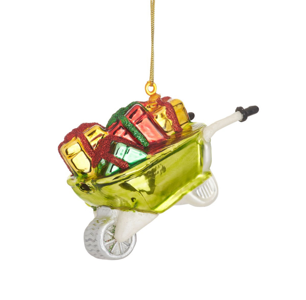 Sass & Belle Wheelbarrow With Presents Bauble