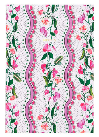 Cath Kidston Sweet Pea Stripe A4ish Notebook