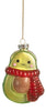 Festive Avocado Shaped Bauble - Assorted