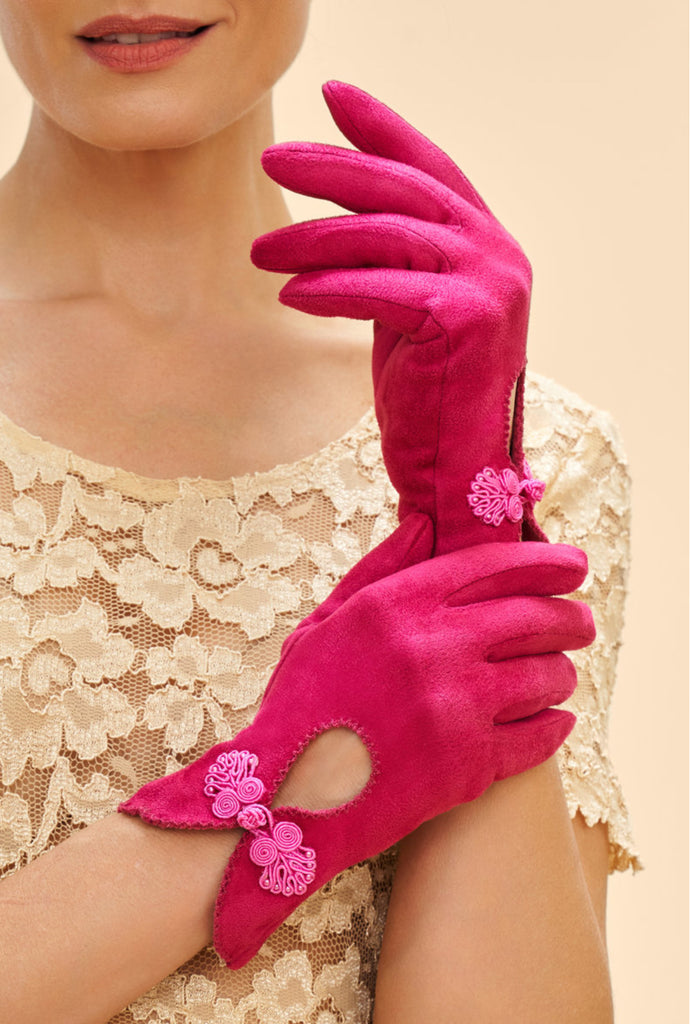 Powder Suki Gloves - Fuchsia