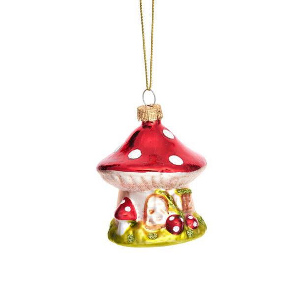 Sass & Belle Mushroom House Shaped Bauble