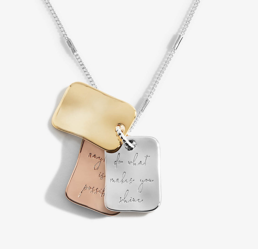 Joma Jewellery Affirmation Discs 'Positivity' Necklace