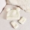 Katie Loxton Knitted Hat & Mittens Set - White