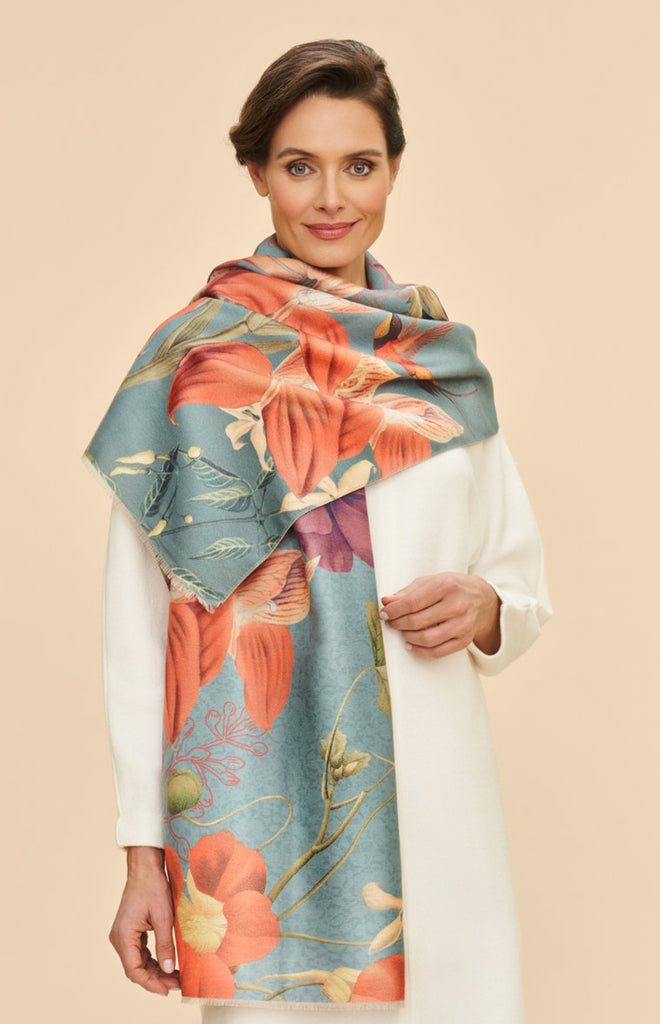 Powder Luxurious Hummingbird at Dusk Scarf