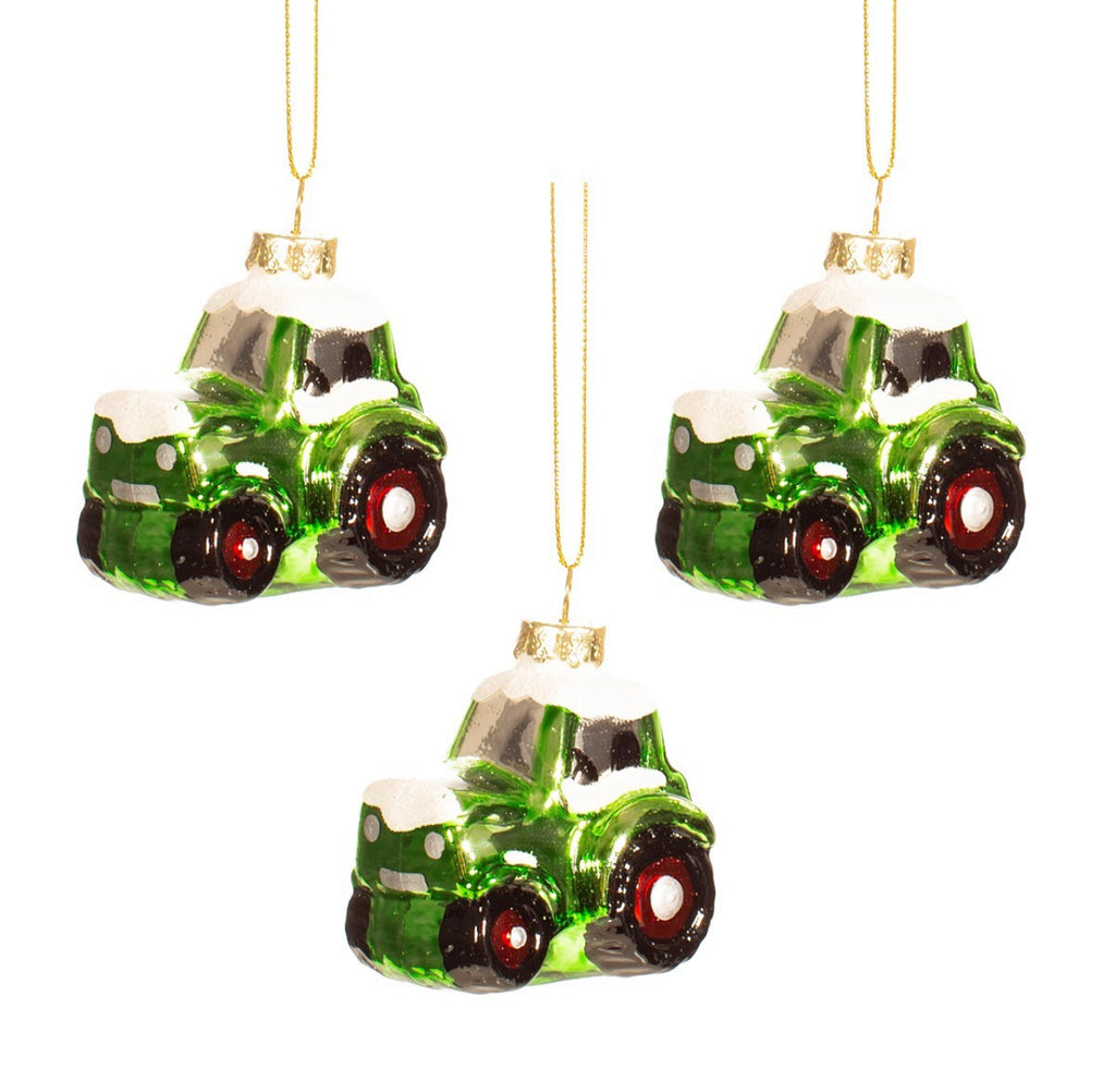 Sass & Belle Tractor Shaped Bauble - Set Of 3