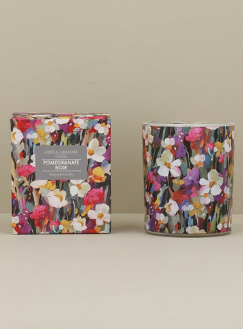 Gisela Graham Abstract Flowers Scented Candle