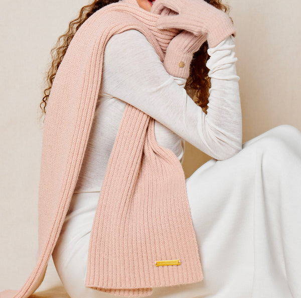 Katie Loxton Knitted Scarf - Nude Pink