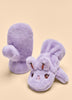 Powder Pals Mittens - Smiling Bunny, Lilac