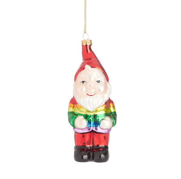 Sass & Belle Rainbow Gnome Shaped Bauble