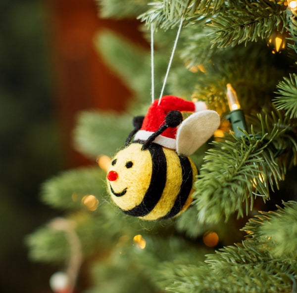 Christmas Bee Felt Hanging Decoration