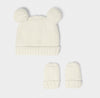 Katie Loxton Knitted Hat & Mittens Set - White