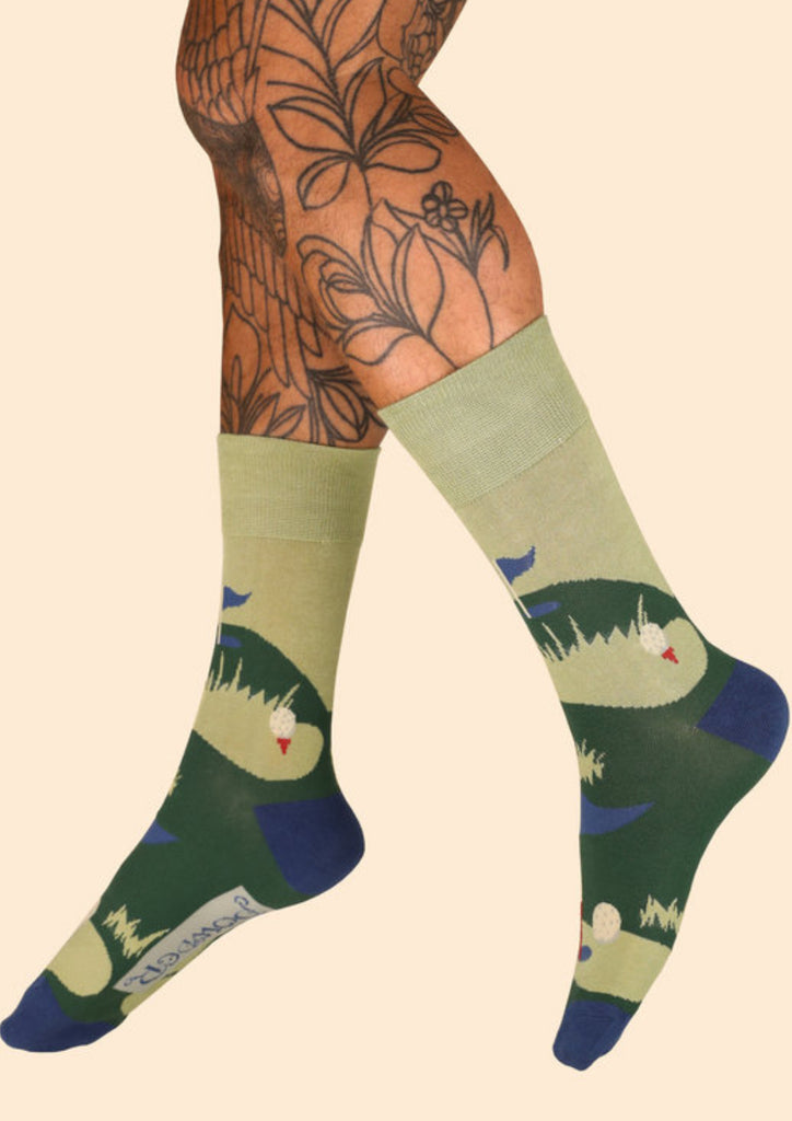 Powder Men's Hole in One Socks - Moss