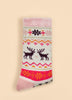 Powder Fair Isle Reindeer Cosy Socks