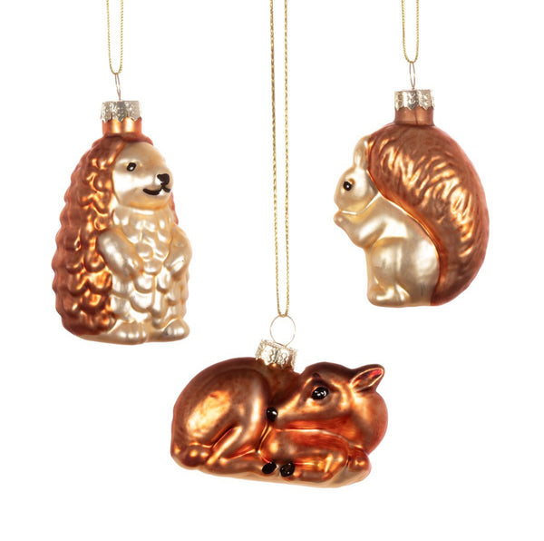 Sass & Belle Woodland Creature Baubles - Set Of 3 (Boxed)