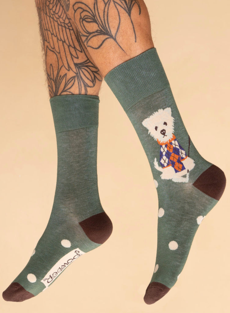 Powder Men's Golfing Westie Socks