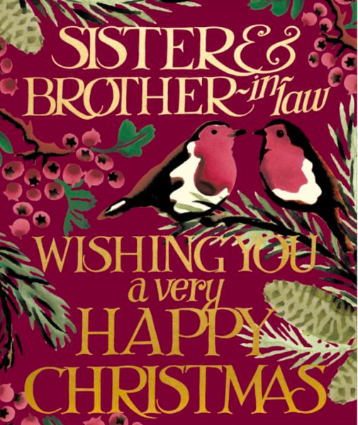 Emma Bridgewater Sister And Brother In Law Christmas Card