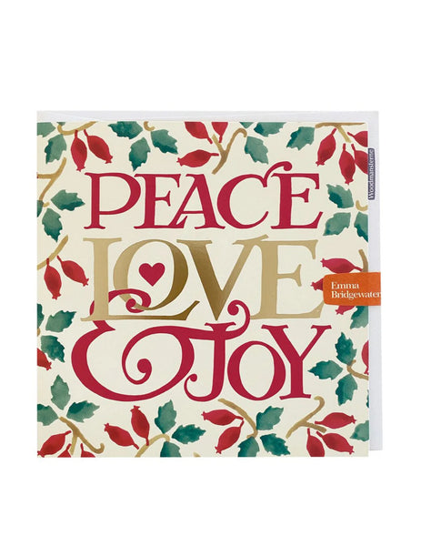 Emma Bridgewater Peace, Love & Joy Card