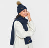 Katie Loxton Boxed Hat & Scarf Set - Navy