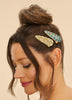 Powder Jewelled Hair Clips Tile & Wheat (Set Of 2) - Sage & Teal