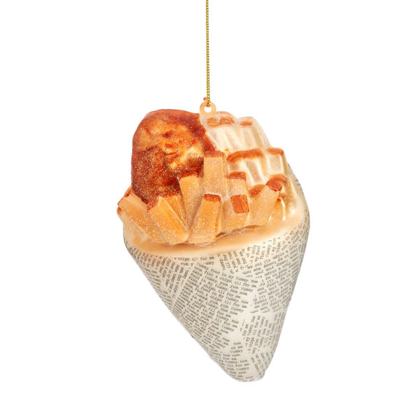 Sass & Belle Fish & Chips Shaped Bauble