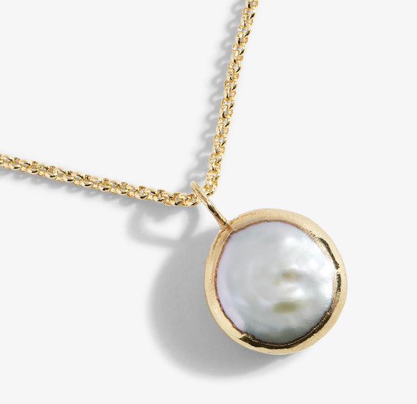 Joma Jewellery Summer Solstice Coin Pearl Necklace