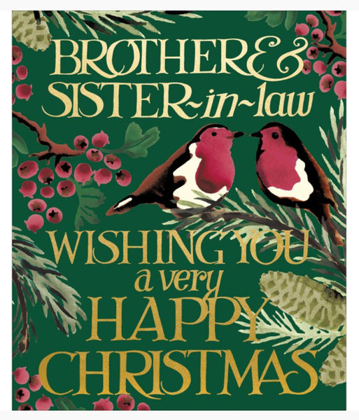 Emma Bridgewater Brother And Sister In Law Christmas Card