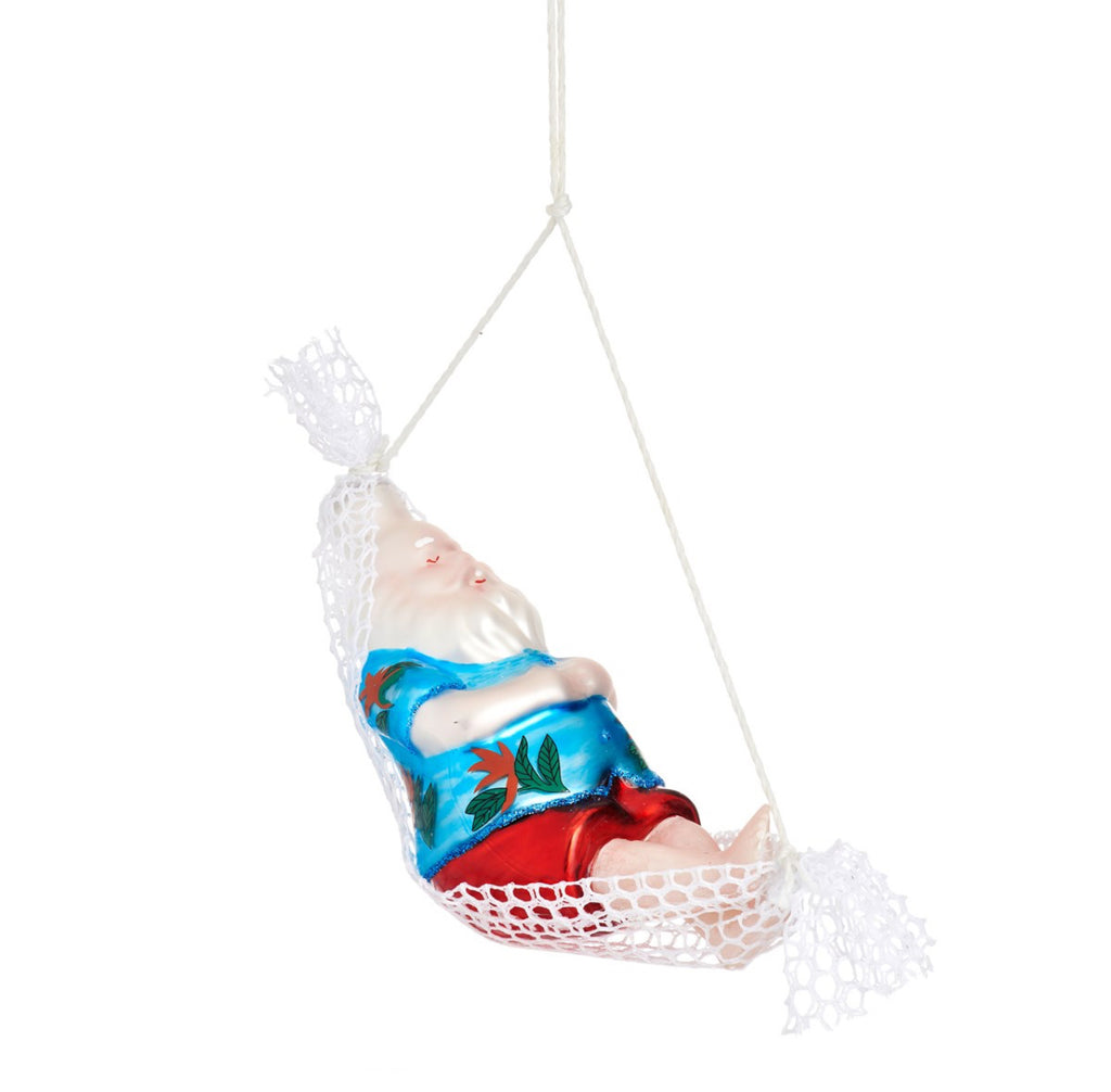 Sass & Belle Santa In A Hammock Shaped Bauble