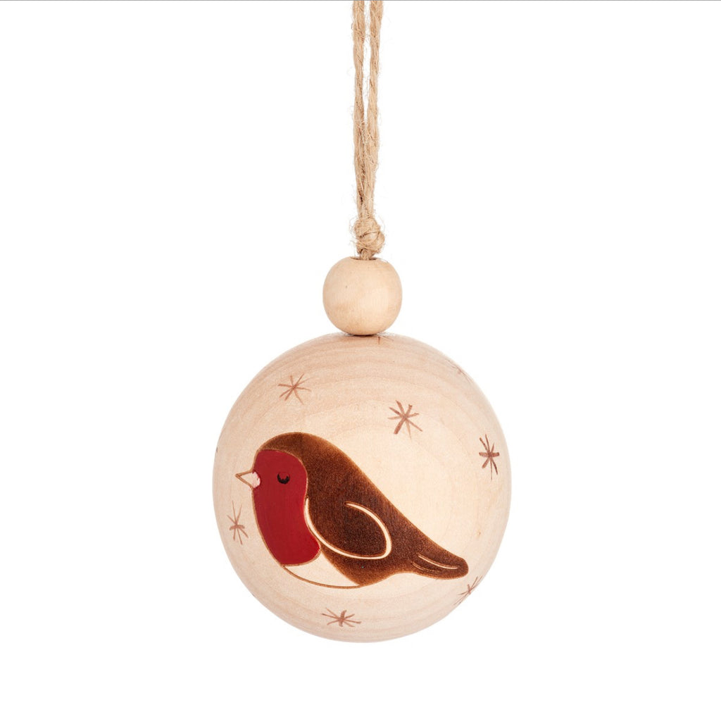 Sass & Belle Robin Wooden Bauble