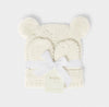 Katie Loxton Knitted Hat & Mittens Set - White