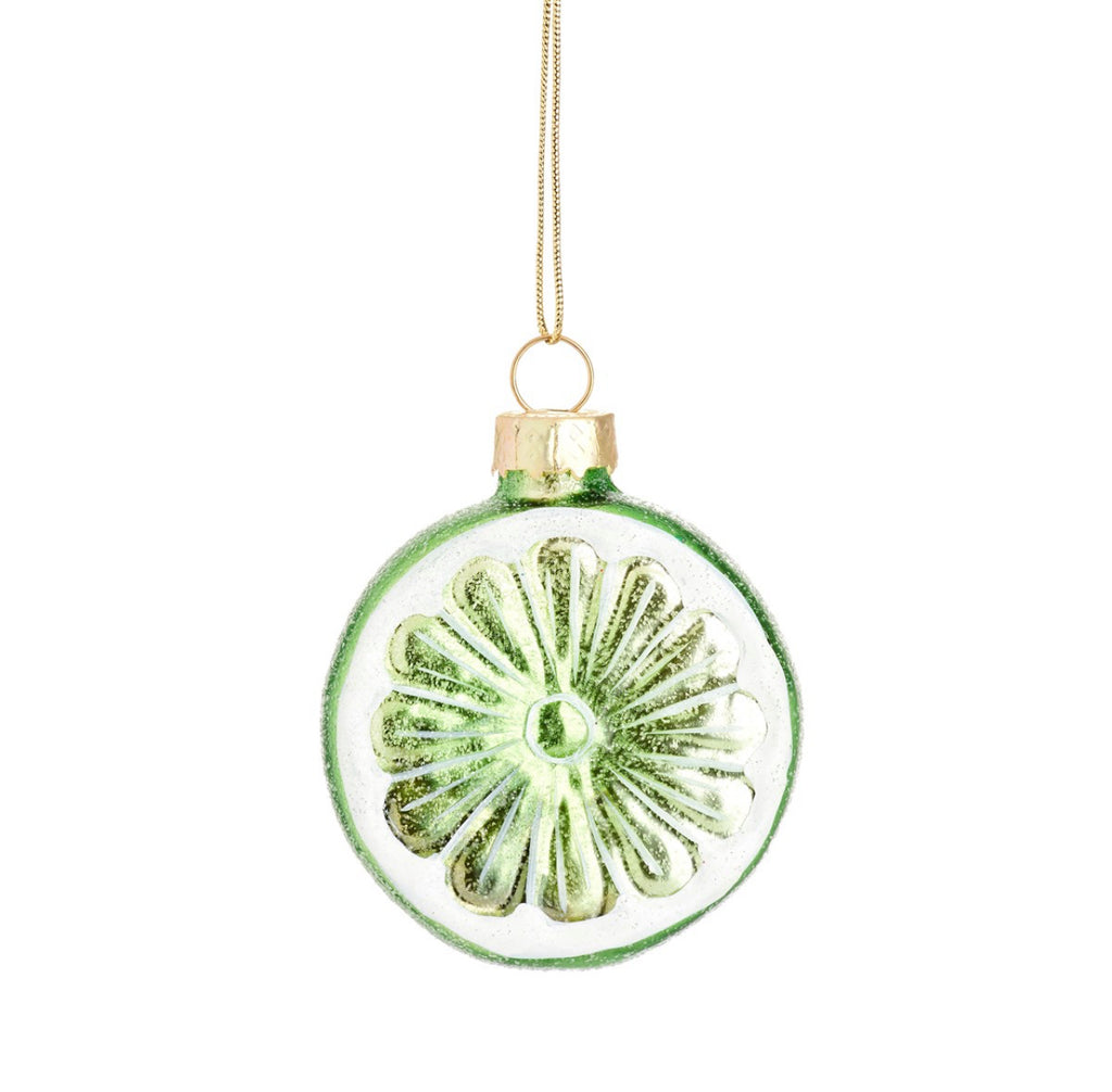 Sass & Belle Lime Slice Shaped Bauble