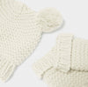 Katie Loxton Knitted Hat & Mittens Set - White