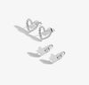 Joma Jewellery Lila Heart Earring Duo Set Of 2