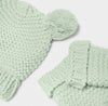 Katie Loxton Knitted Hat & Mittens Set - Light Sage