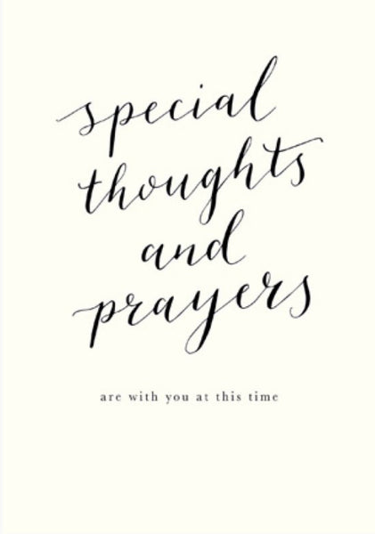 Special Thoughts & Prayers Card