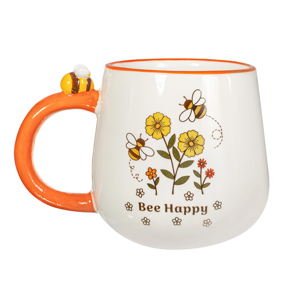 Retro "Bee Happy" Mug