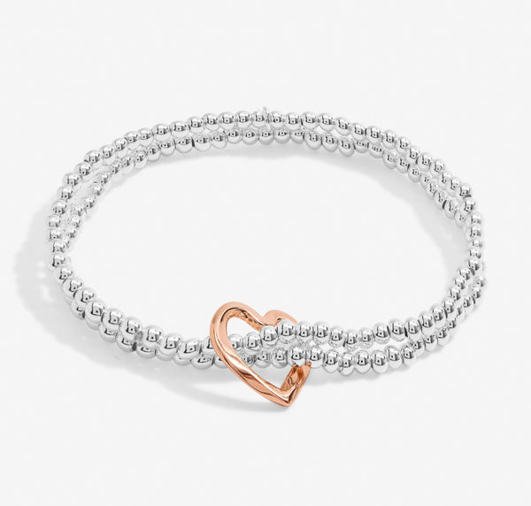 Joma Jewellery Twist Heart Bracelet Bar