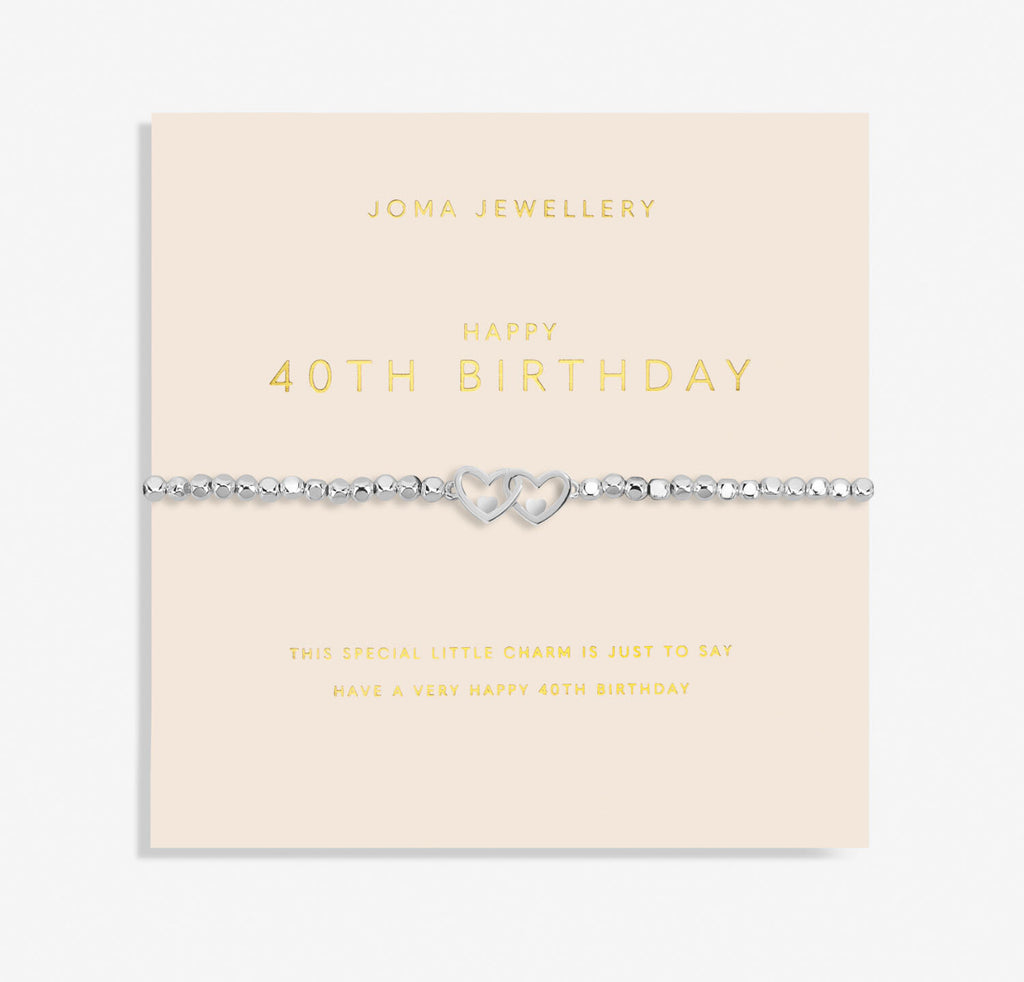 Joma Jewellery Forever Yours 'Happy 40th Birthday' Bracelet