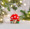 Sass & Belle Mushroom With Presents Hanging Decoration