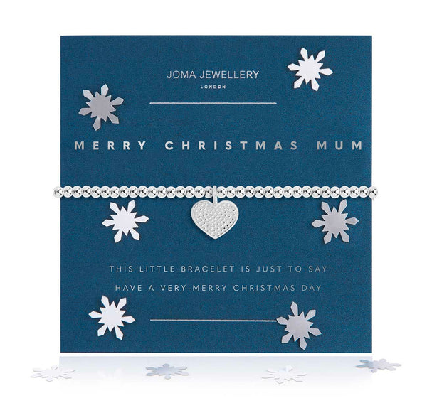 Joma Jewellery Snow Globe 'Merry Christmas Mum' Christmas A Little Bracelet