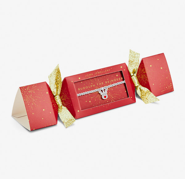 Joma Jewellery 'Rudolph The Reindeer' Kids' Christmas Cracker Bracelet