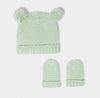 Katie Loxton Knitted Hat & Mittens Set - Light Sage