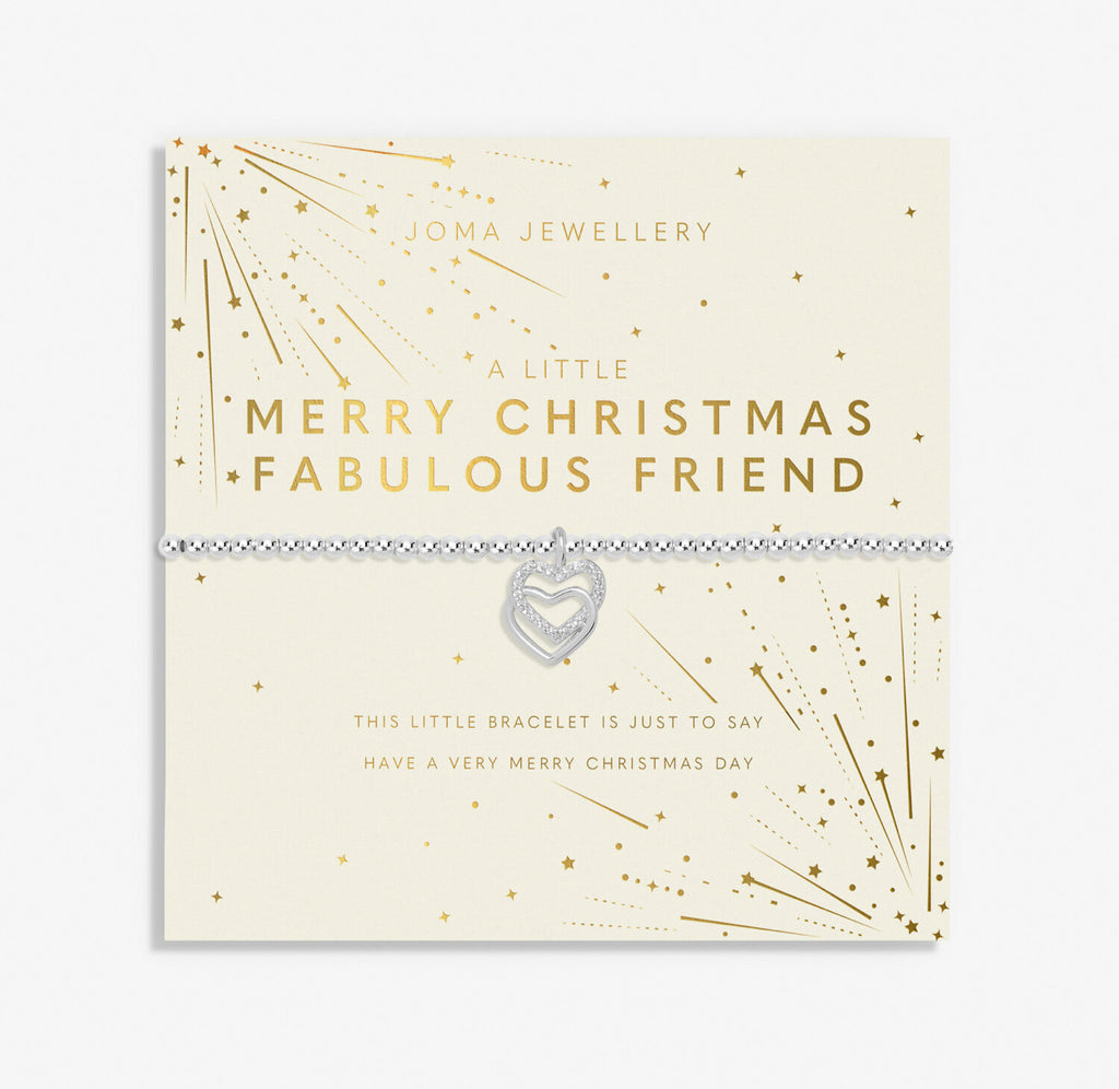 Joma Jewellery 'Merry Christmas Fabulous Friend' Christmas A Little Bracelet