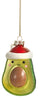 Festive Avocado Shaped Bauble - Assorted